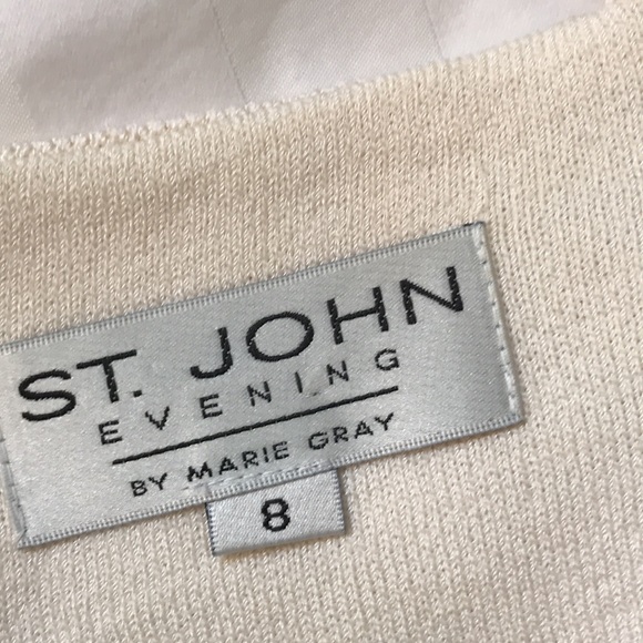 St John Evening knit sparkly argyle sheath dress - Picture 6 of 7